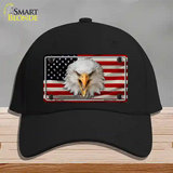 USA Eagle Novelty License Plate Hat Cotton / Black