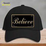 Believe Novelty License Plate Hat Cotton / Black