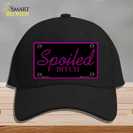 Spoiled Bitch Novelty License Plate Hat Cotton / Black