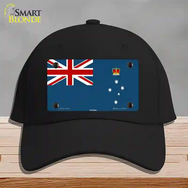 Victoria Flag Novelty License Plate Hat Cotton / Black