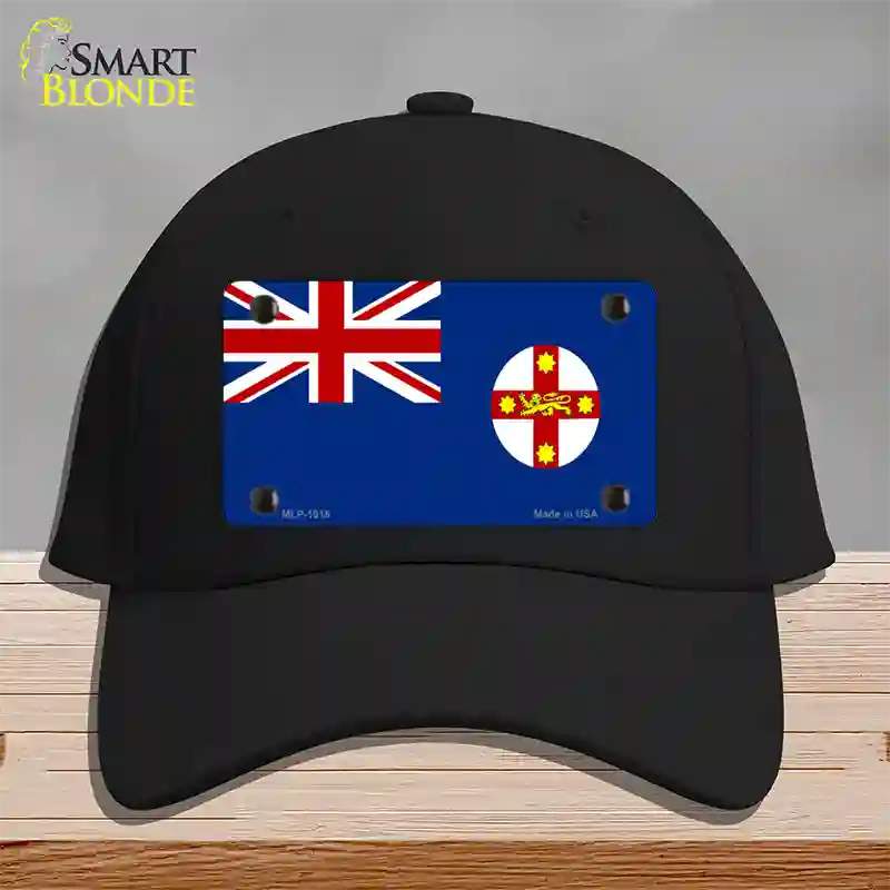 New South Wales Flag Novelty License Plate Hat Cotton / Black