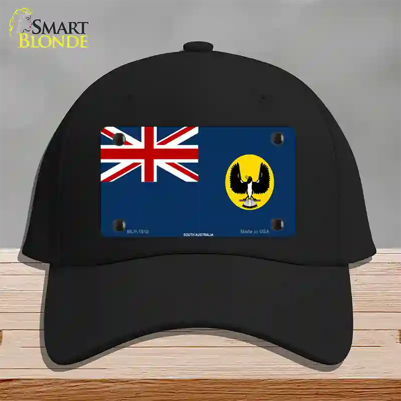 South Australia Flag Novelty License Plate Hat Cotton / Black