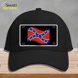 Confederate 3-D Flag Novelty License Plate Hat Cotton / Black