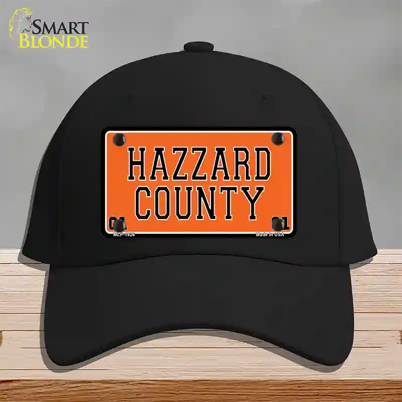 Hazard County Novelty License Plate Hat Cotton / Black