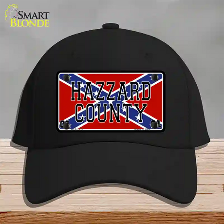 Hazard County Confederate Flag Novelty License Plate Hat Cotton / Black