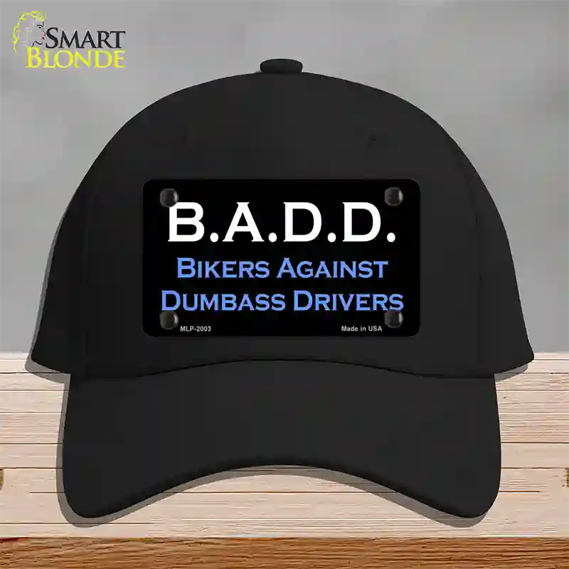 B.A.D.D. Novelty License Plate Hat Cotton / Black