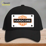 Hardcore Scooter Trash White Novelty License Plate Hat Cotton / Black