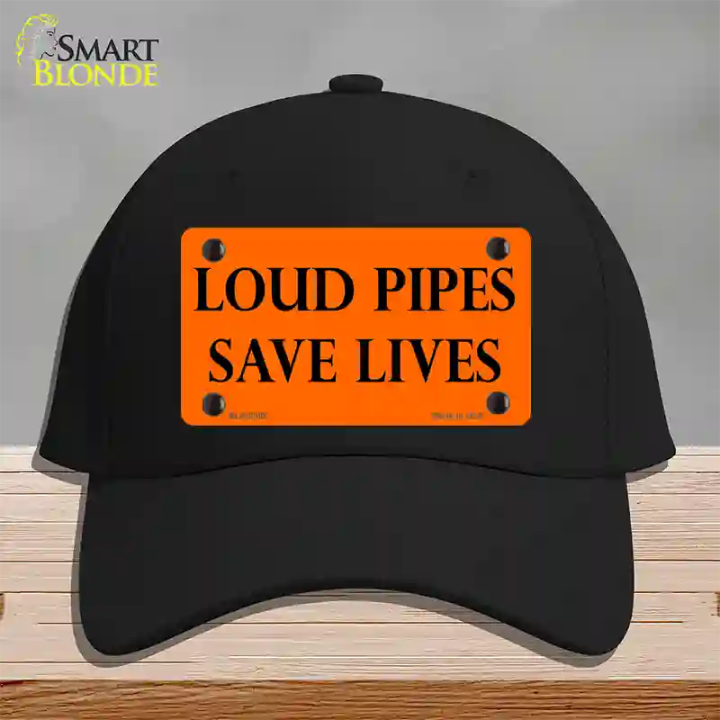 Loud Pipes Save Lives Novelty License Plate Hat Cotton / Black