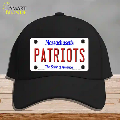 Patriots Massachusetts State Novelty License Plate Hat Cotton / Black