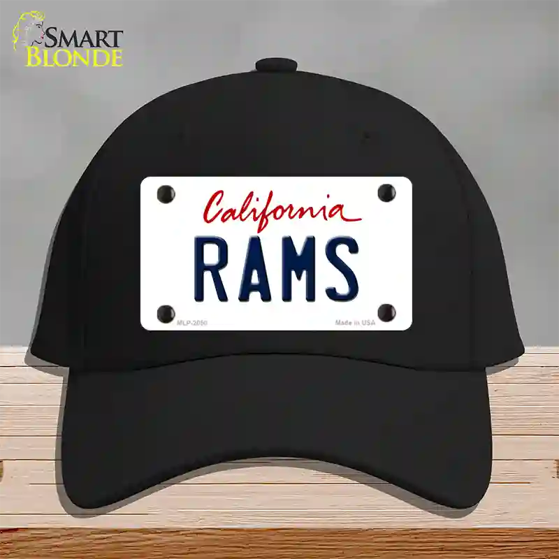 Rams California State Novelty License Plate Hat Cotton / Black