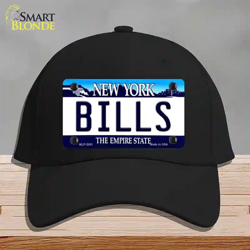 Bills New York State Novelty License Plate Hat Cotton / Black