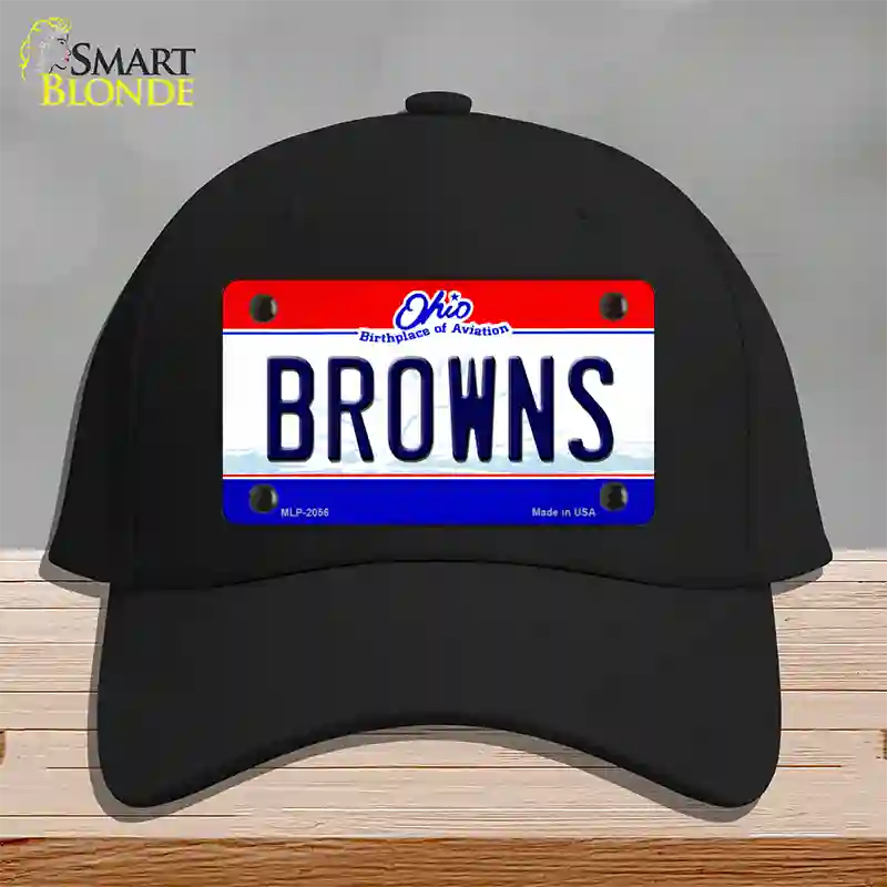 Browns Ohio State Novelty License Plate Hat Cotton / Black