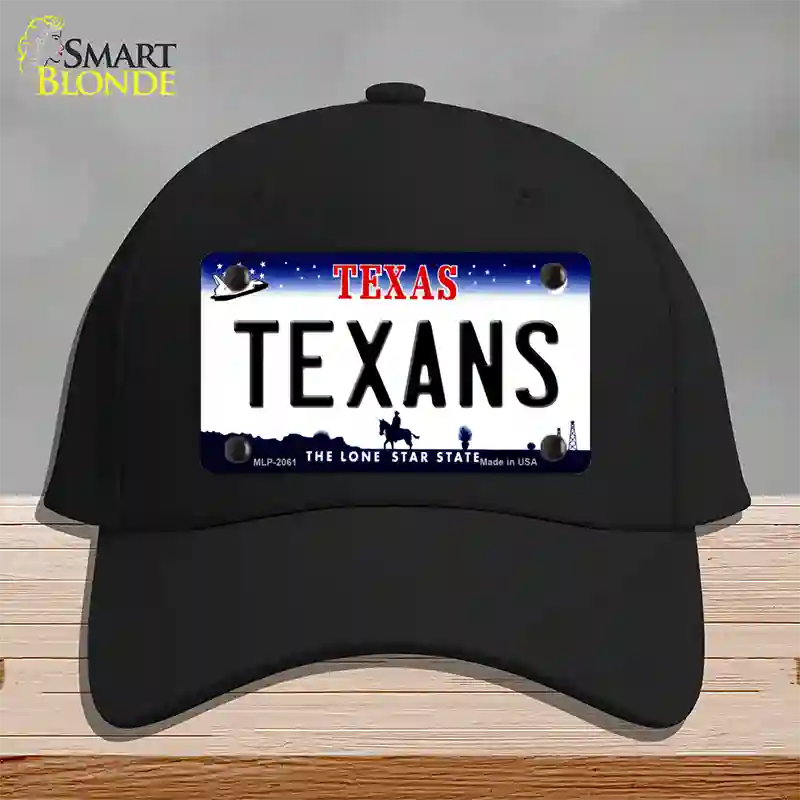 Texans Texas State Novelty License Plate Hat Cotton / Black