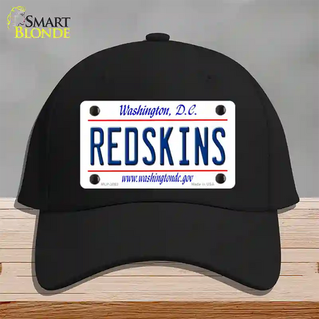 Redskins Washington State Novelty License Plate Hat Cotton / Black