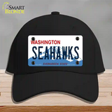 Seahawks Washington State Novelty License Plate Hat Cotton / Black