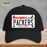 Packers Wisconsin State Novelty License Plate Hat Cotton / Black