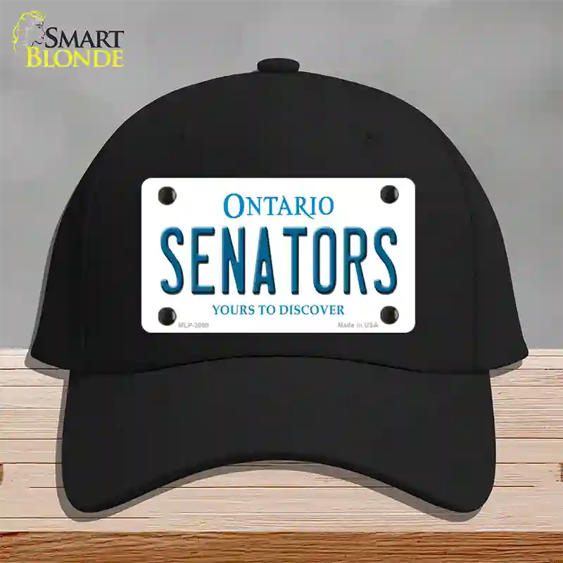 Senators Ontario Canada Province Novelty License Plate Hat Cotton / Black