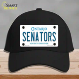 Senators Ontario Canada Province Novelty License Plate Hat Cotton / Black