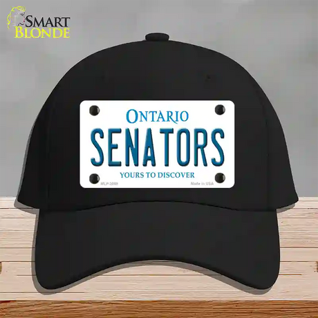 Senators Ontario Canada Province Novelty License Plate Hat Cotton / Black