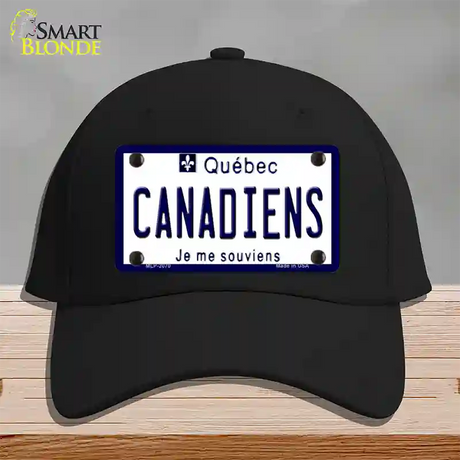 Canadiens Quebec Canada Province Novelty License Plate Hat Cotton / Black