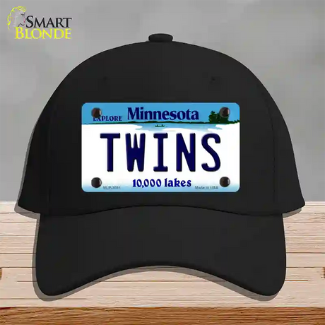 Twins Minnesota State Novelty License Plate Hat Cotton / Black