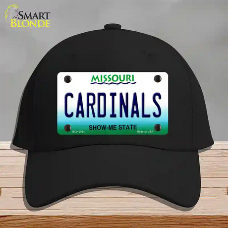 Cardinals Missouri State Novelty License Plate Hat Cotton / Black