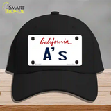 As California State Novelty License Plate Hat Cotton / Black