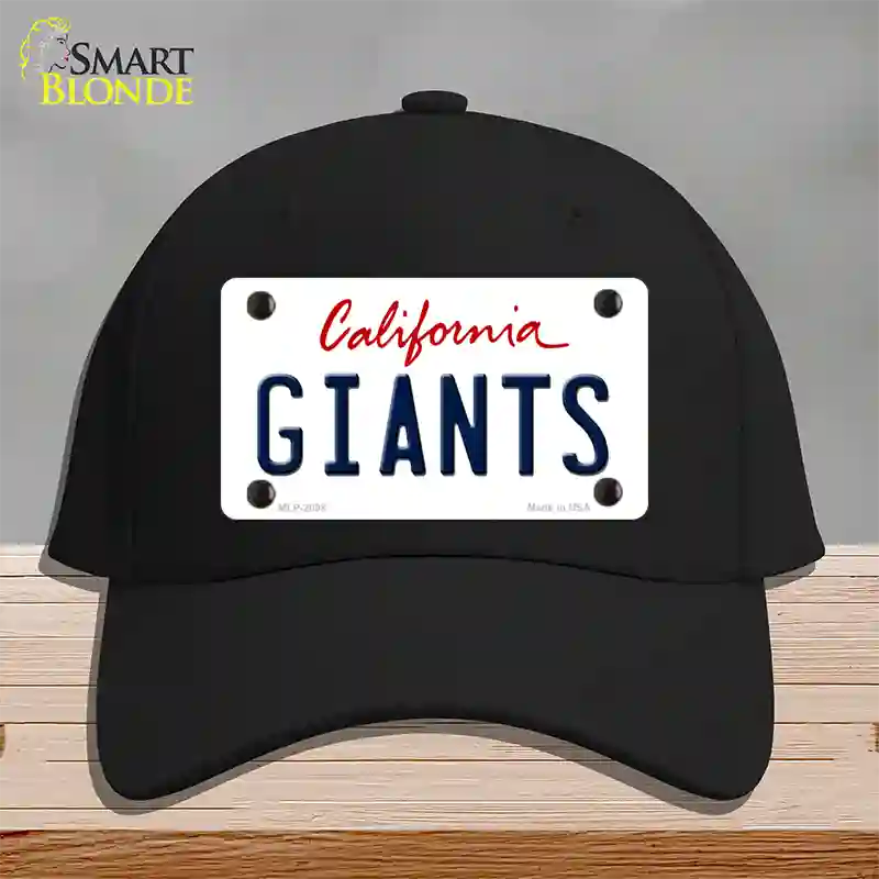 Giants California State Novelty License Plate Hat Cotton / Black