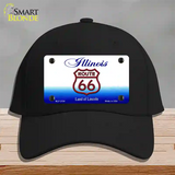 Route 66 Shield Illinois Novelty License Plate Hat Cotton / Black