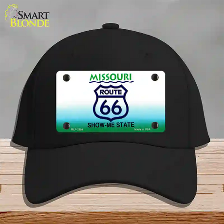 Route 66 Shield Missouri Novelty License Plate Hat Cotton / Black