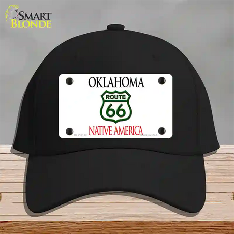 Route 66 Shield Oklahoma Novelty License Plate Hat Cotton / Black