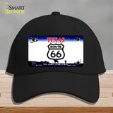 Route 66 Shield Texas Novelty License Plate Hat Cotton / Black