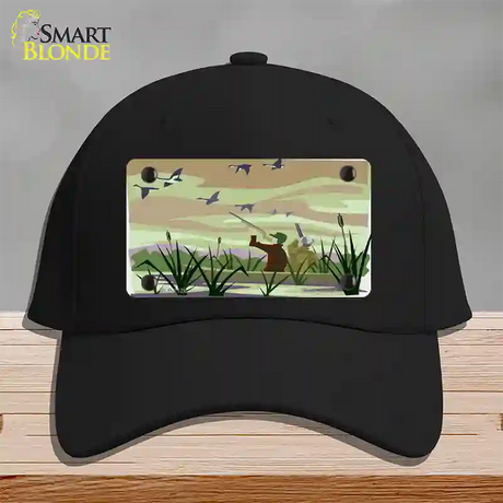 Duck Hunting Camouflage Novelty License Plate Hat Cotton / Black