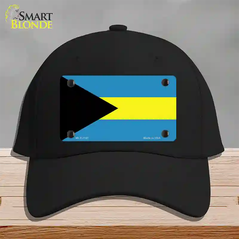 Bahamas Flag Novelty License Plate Hat Cotton / Black