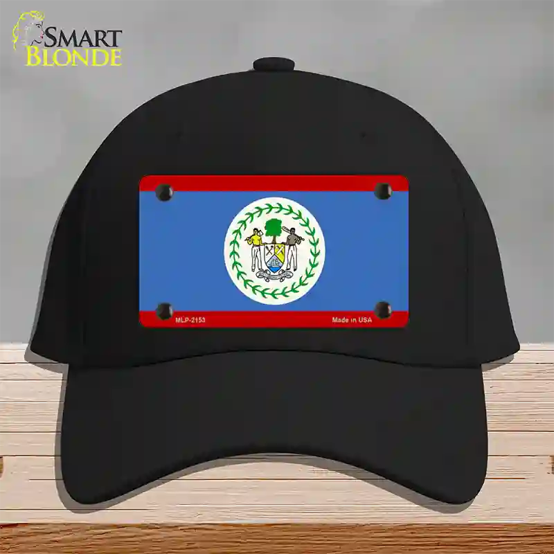 Belize Flag Novelty License Plate Hat Cotton / Black