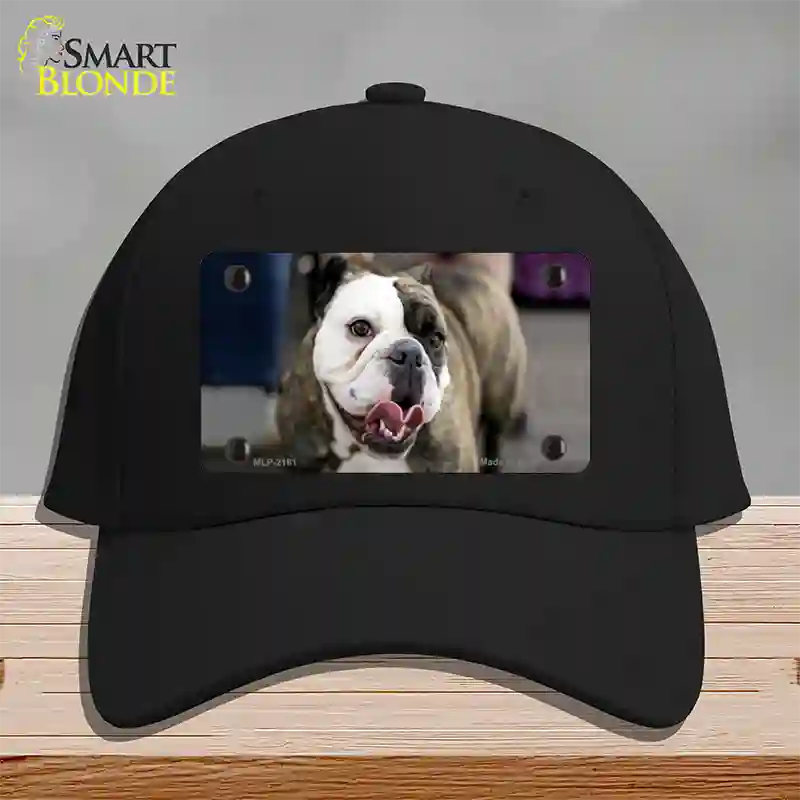 Bulldog Dog Novelty License Plate Hat Cotton / Black