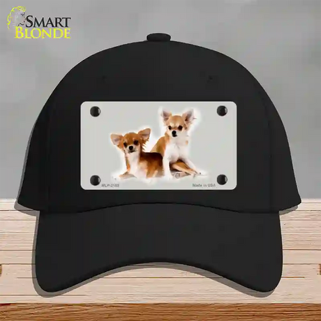 Chihuahua Dog Novelty License Plate Hat Cotton / Black