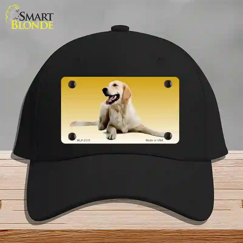 Golden Retriever Dog Novelty License Plate Hat Cotton / Black