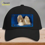 Shih Tzu Dog Novelty License Plate Hat Cotton / Black