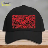 Red Roses Novelty License Plate Hat Cotton / Black