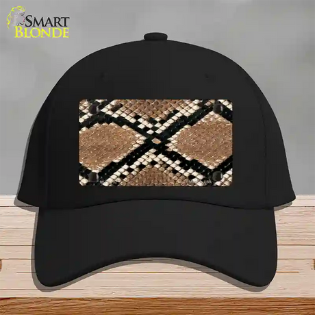 Snake Skin Novelty License Plate Hat Cotton / Black