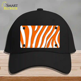 Orange White Zebra Novelty License Plate Hat Cotton / Black