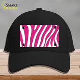 Hot Pink White Zebra Novelty License Plate Hat Cotton / Black