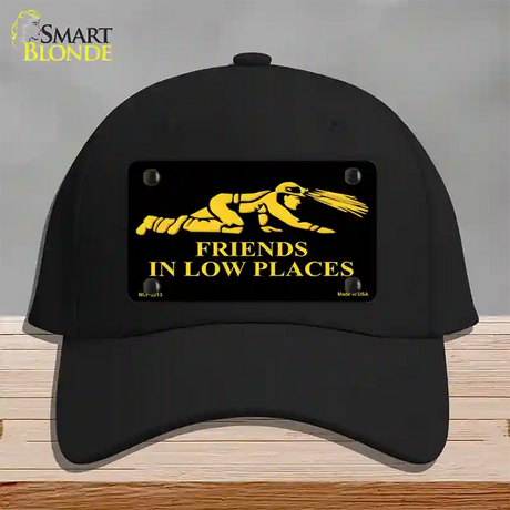 Miners Friends In Low Places Novelty License Plate Hat Cotton / Black