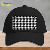 White Black Houndstooth Novelty License Plate Hat Cotton / Black