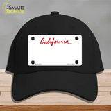 California State Blank Novelty License Plate Hat Cotton / Black