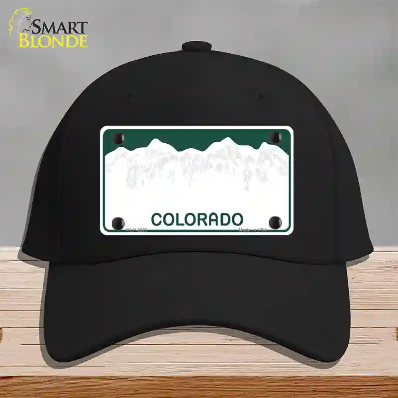 Colorado Green State Blank Novelty License Plate Hat Cotton / Black