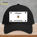 Maryland Gov State Blank Novelty License Plate Hat Cotton / Black