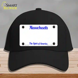 Massachusetts State Blank Novelty License Plate Hat Cotton / Black