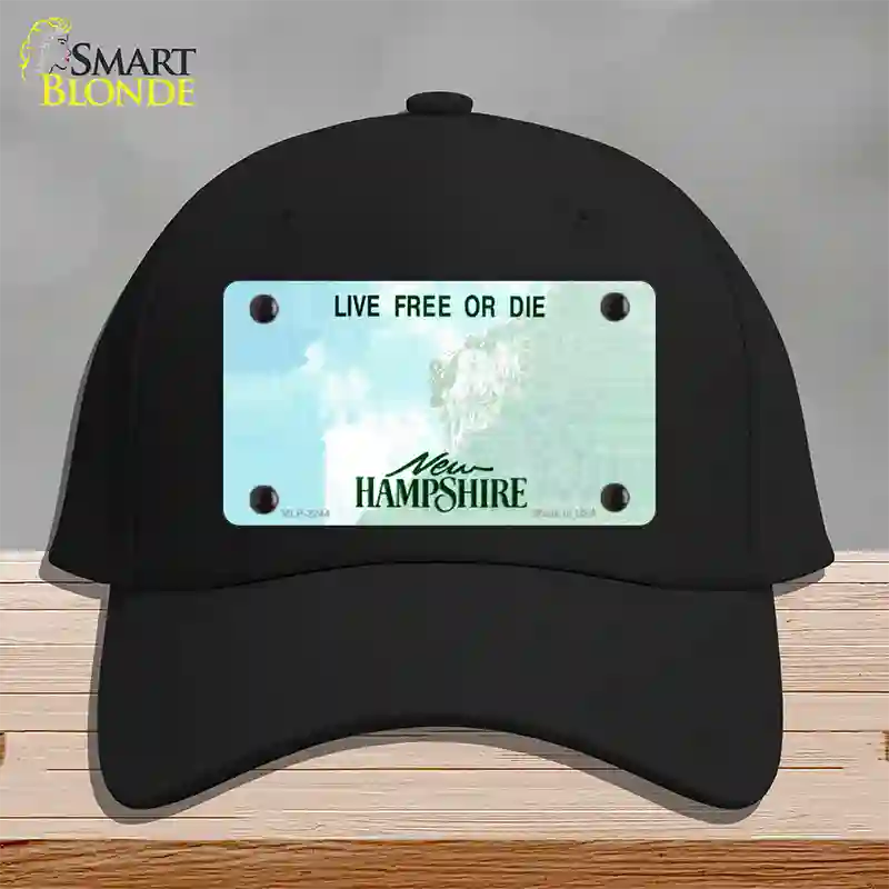 New Hampshire State Blank Novelty License Plate Hat Cotton / Black